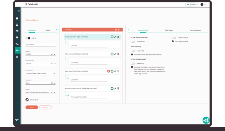 Drag-and-drop form designer for custom field service workflows Drag-and-drop form designer for custom field service workflows