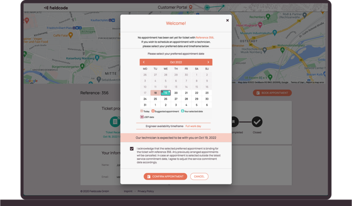Appointment booking for Field Service management Appointment booking for Field Service management