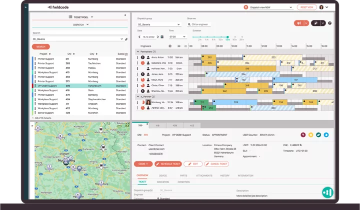 Automated dispatch software for Field Service management Automated dispatch software for Field Service management