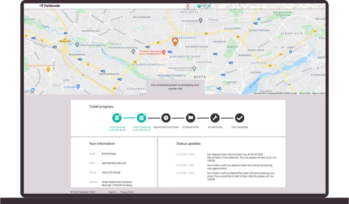 Customer portal for Field Service management Customer portal for Field Service management