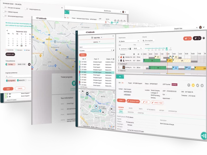 Work place views of Fieldcode Field Service management software Work place views of Fieldcode Field Service management software