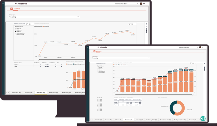 Forecasting module of Fieldcode service management software Forecasting module of Fieldcode service management software